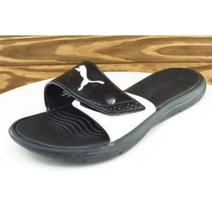 PUMA Sz 9 M Black Slide Synthetic‎ Women Sandals 0218